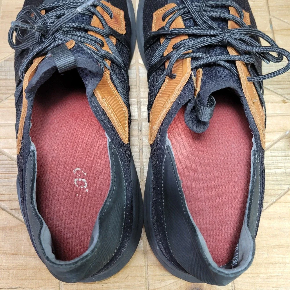 Olukai Mio Li Mens 14 Lace Up Mesh Athletic Shoes Casual Black Brown‎ Sneakers - Picture 10 of 13
